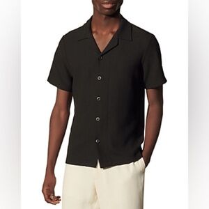Sandro Paris Men’s Black Short Sleeve Knit Shirt Size M